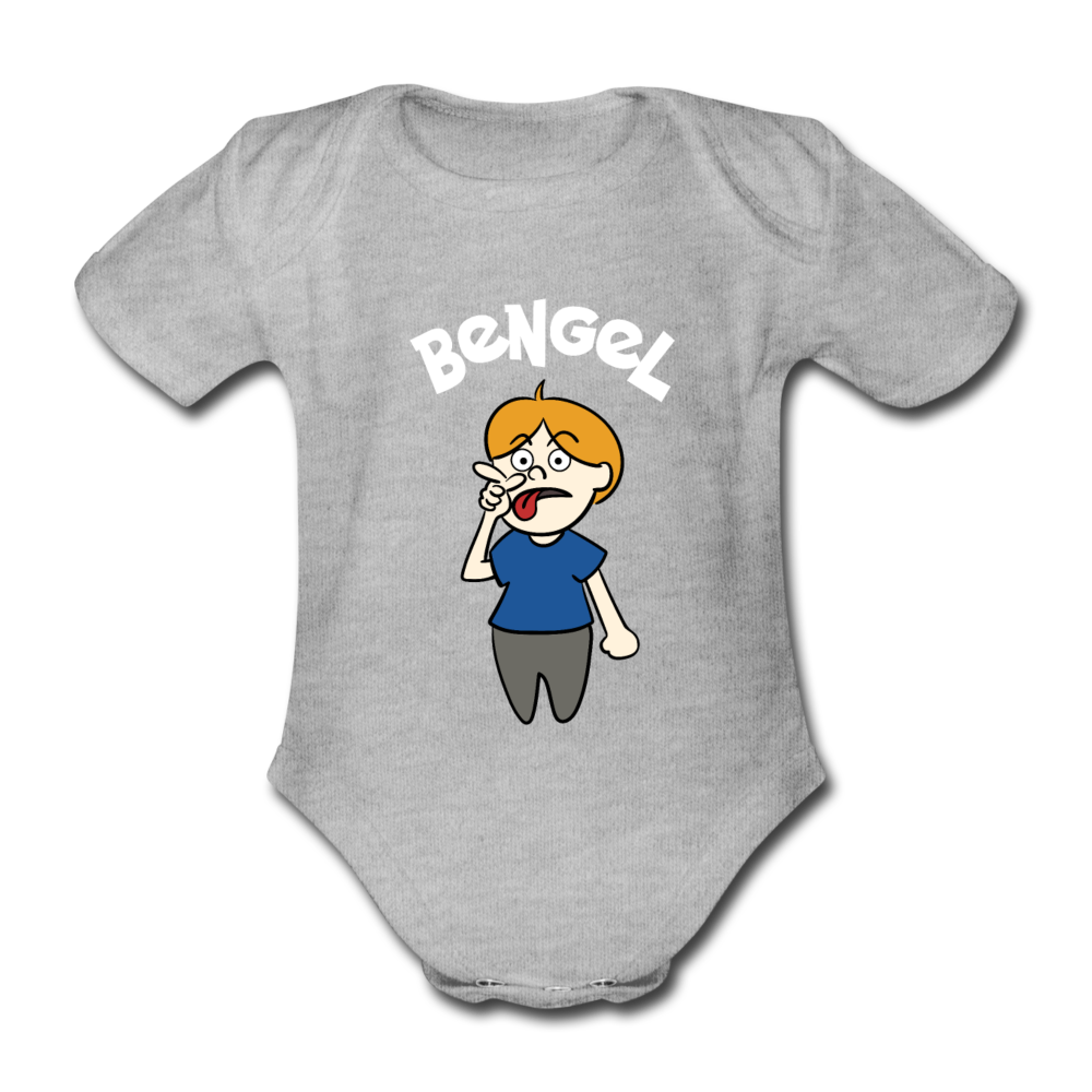 Bengel - Bio-Kurzarmbody - Grau meliert