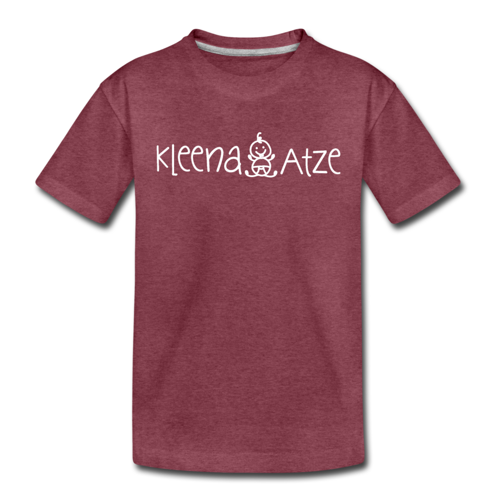 Kleena Atze - Kinder Premium T-Shirt - Bordeauxrot meliert