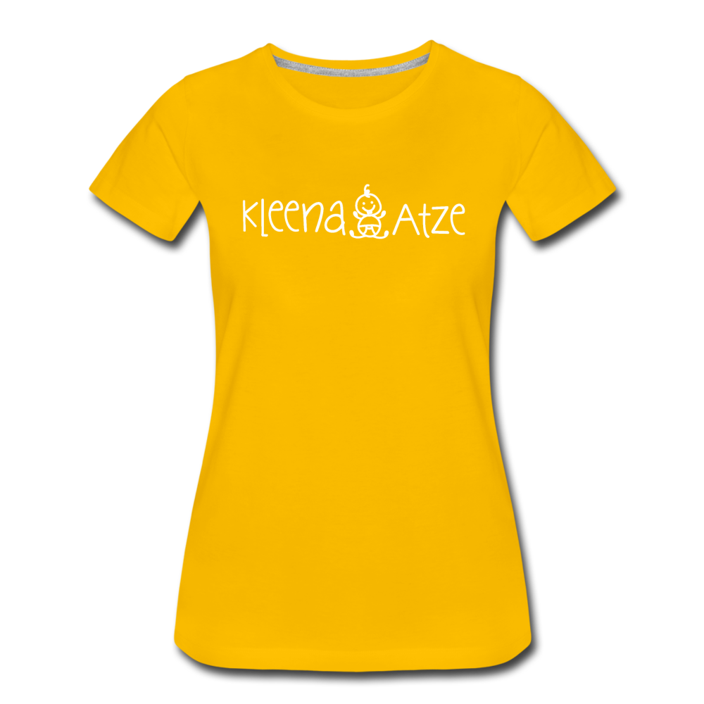 Kleena Atze - Frauen Premium T-Shirt - Sonnengelb
