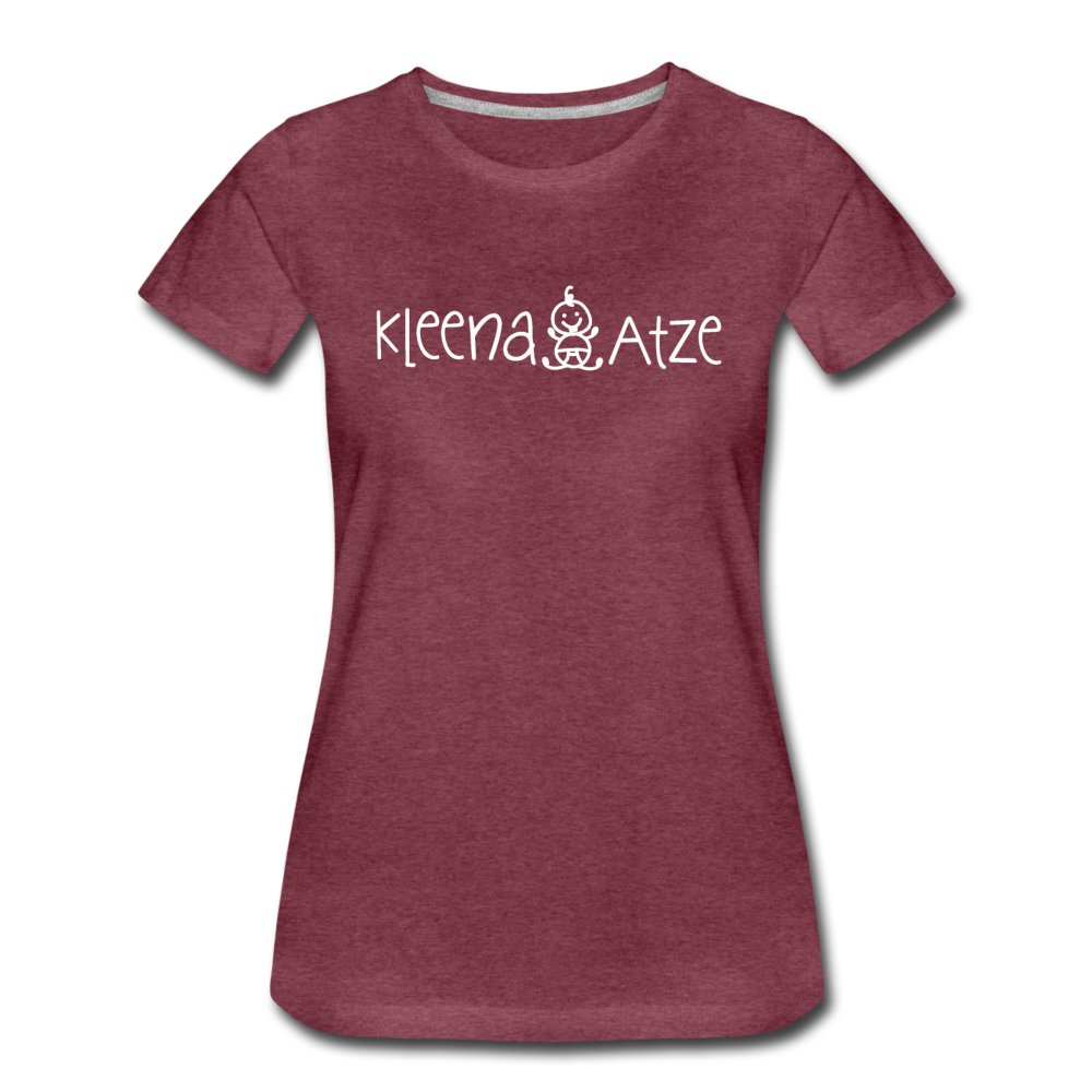 Kleena Atze - Frauen Premium T-Shirt - Bordeauxrot meliert
