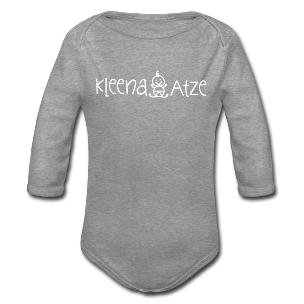 Kleena Atze - Bio-Langarmbody - Grau meliert