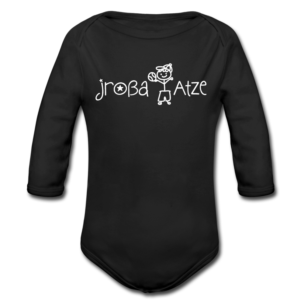 Jroßa atze - Bio-Langarmbody - Schwarz