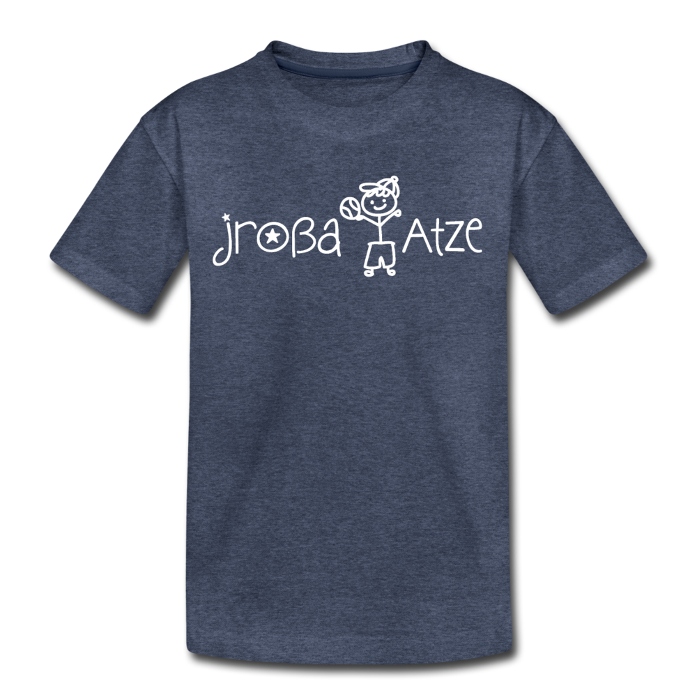 Jroßa atze - Teenager Premium T-Shirt - Blau meliert