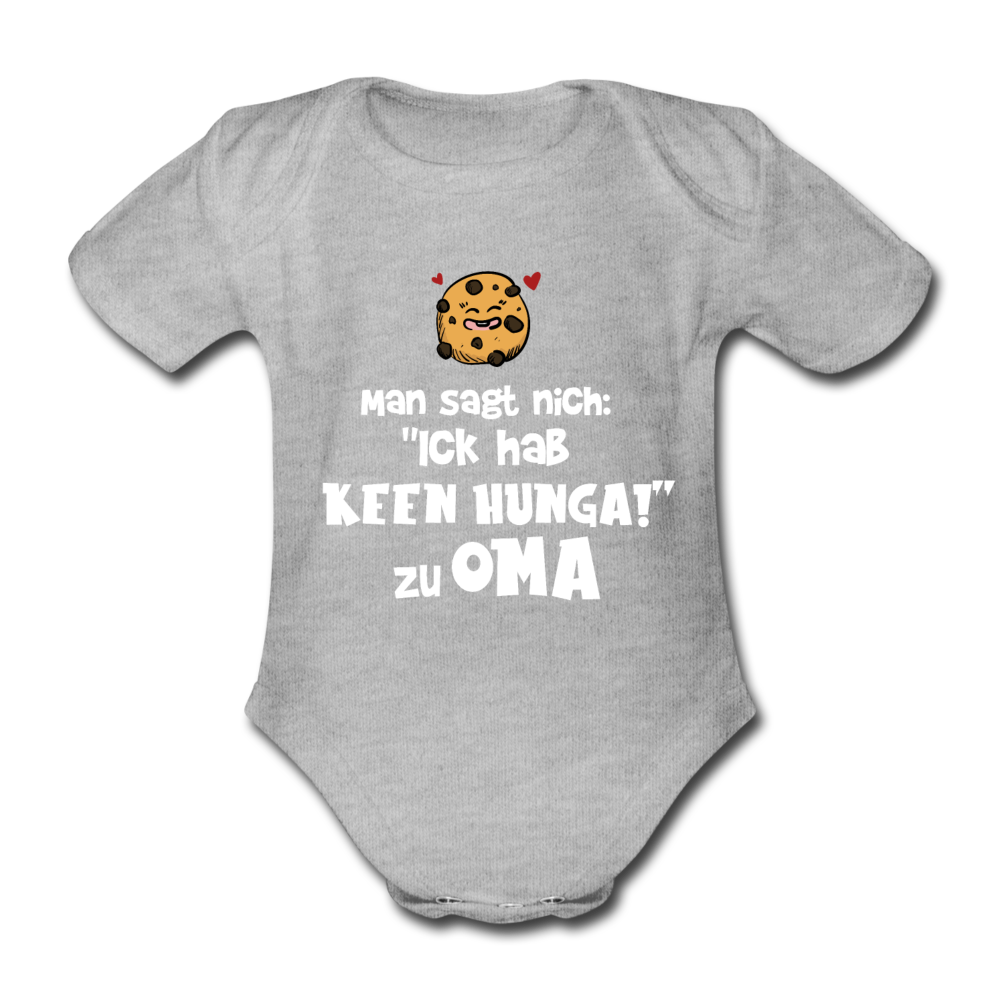 Keen Hunga - Bio-Kurzarmbody - Grau meliert