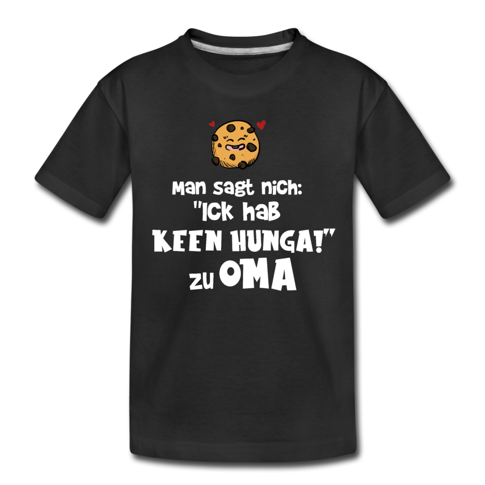 Keen Hunga - Teenager Premium T-Shirt - Schwarz