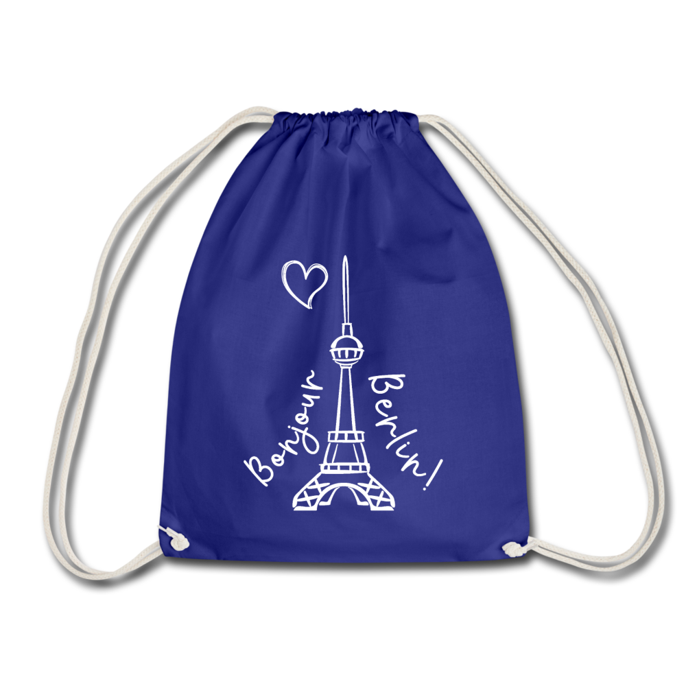 Eiffelturm in Berlin Bonjour - Turnbeutel - Königsblau