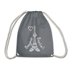 Eiffelturm in Berlin Bonjour - Turnbeutel - Grau