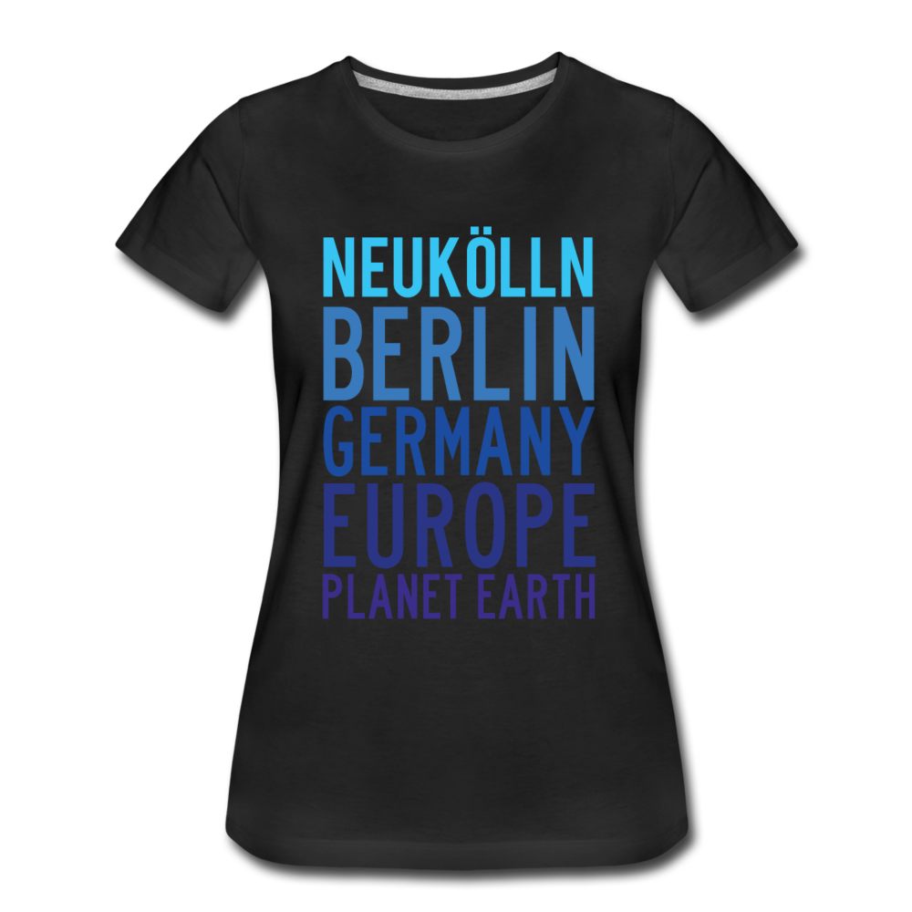 Neukölln Planet Earth - Frauen Premium T-Shirt - Schwarz