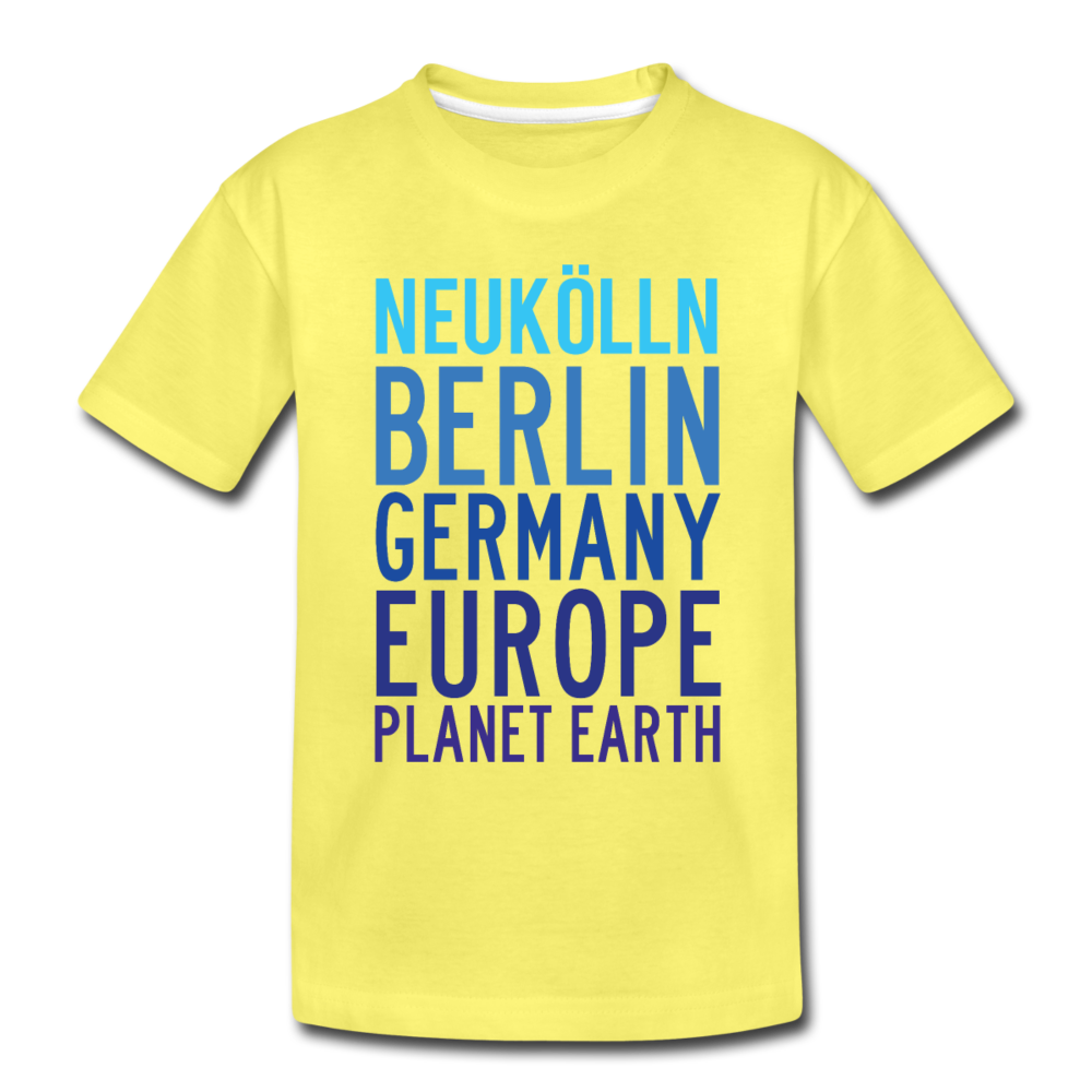 Neukölln Planet Earth - Kinder Premium T-Shirt - Gelb