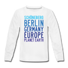 Ein Langarmshirt mit Schöneberg Planet Earth Motiv.