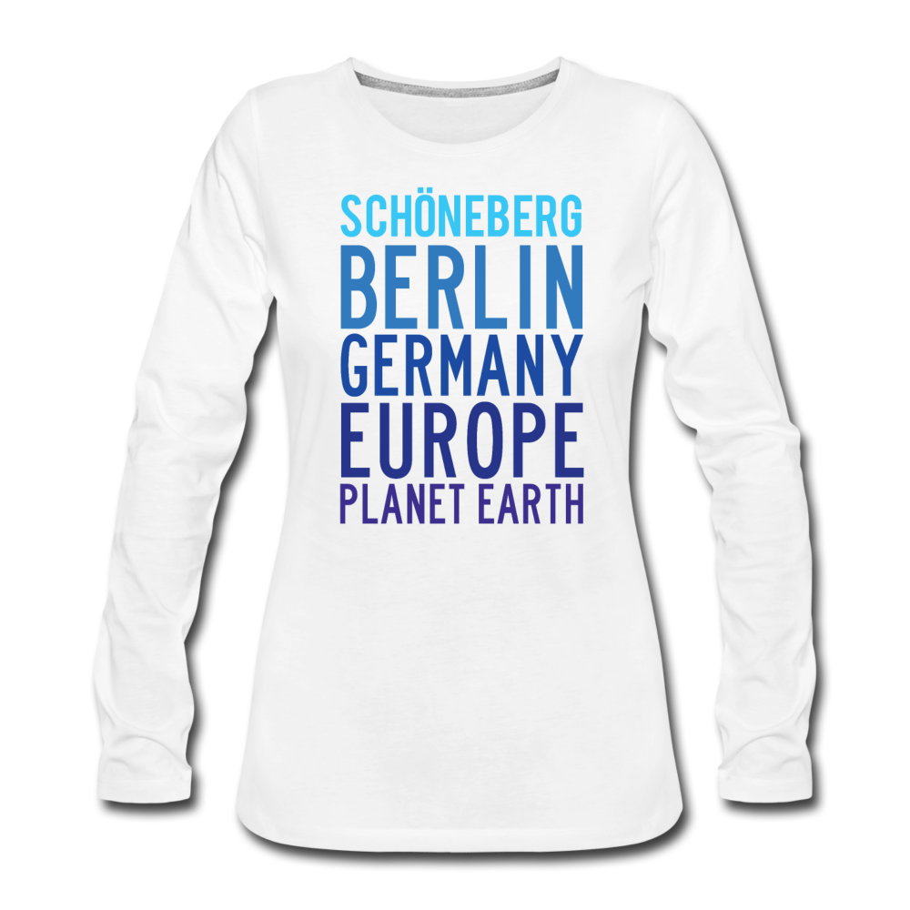 Schöneberg Planet Earth - Frauen Premium Langarmshirt - Weiß