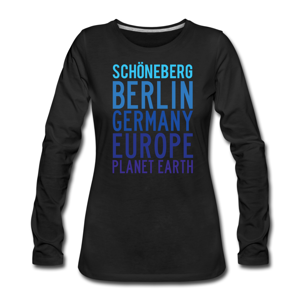 Schöneberg Planet Earth - Frauen Premium Langarmshirt - Schwarz