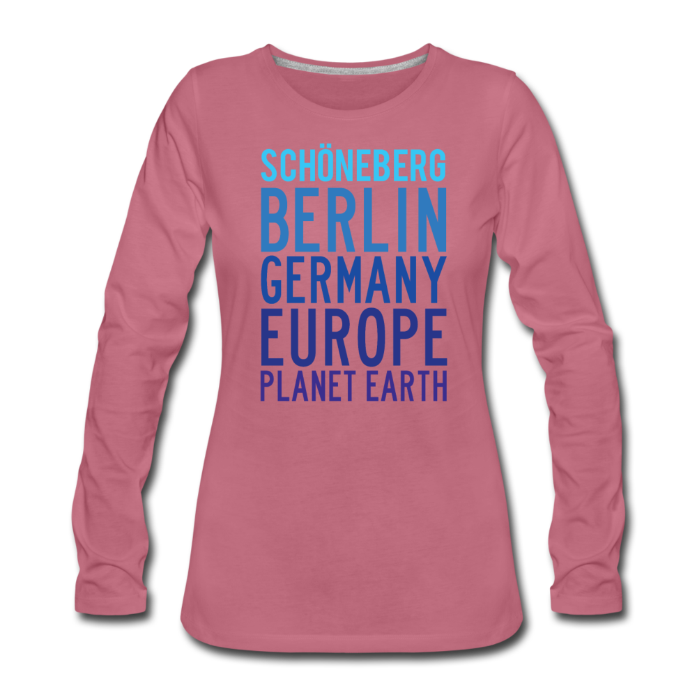 Langarmshirt mit Schöneberg Planet Earth Motiv.