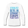 Steglitz Planet Earth - Männer Premium Langamshirt - Weiß
