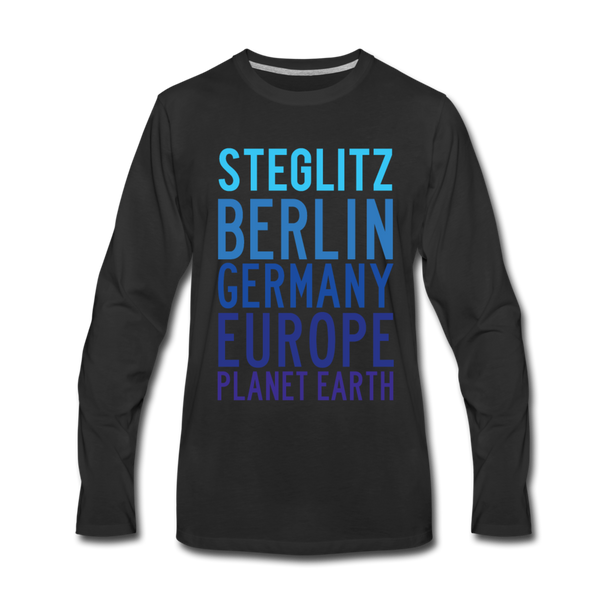 Steglitz Planet Earth - Männer Premium Langamshirt - Schwarz