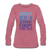 Steglitz Planet Earth - Frauen Premium Langarmshirt - Malve