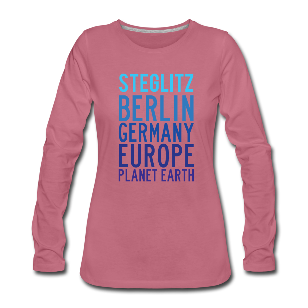 Steglitz Planet Earth - Frauen Premium Langarmshirt - Malve