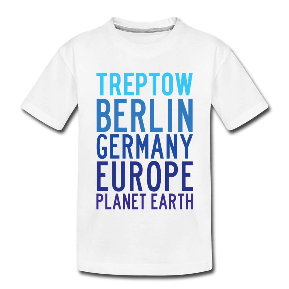Treptow Planet Earth - Teenager Premium T-Shirt - Weiß