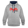 Steglitz Berlin - Kontrast Hoodie - Grau meliert/Navy