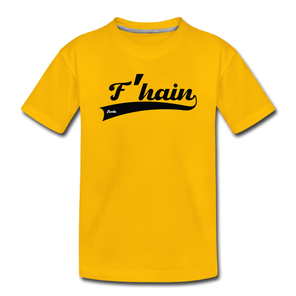 F'hain - Kinder Premium T-Shirt - Sonnengelb