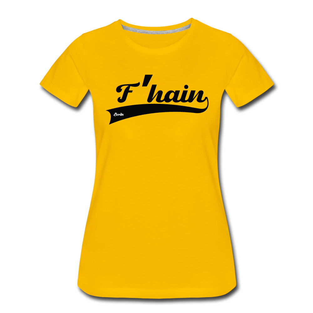 F'hain - Frauen Premium T-Shirt - Sonnengelb