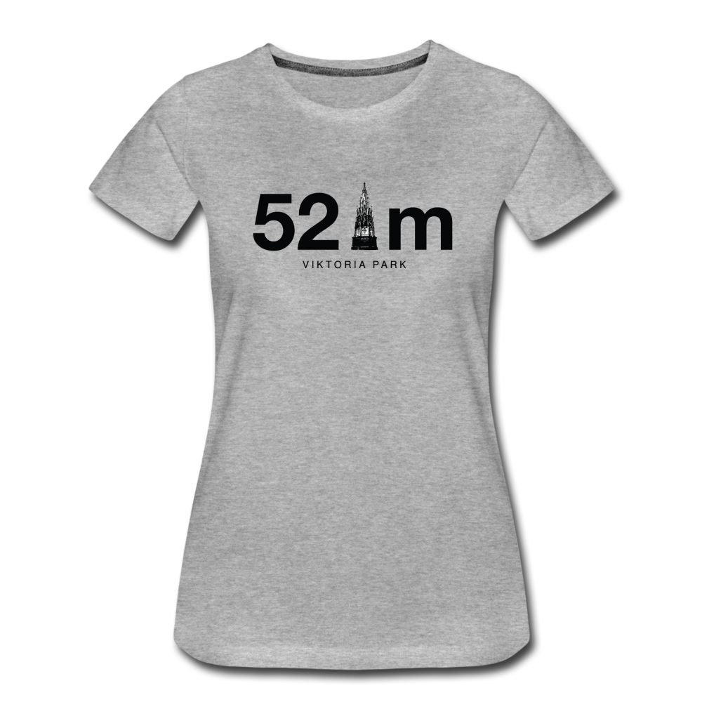 52 m Viktoria Park - Frauen Premium T-Shirt - Grau meliert