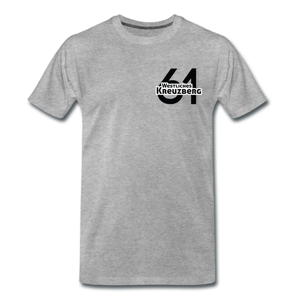 Westliches Kreuzberg  - Männer Premium T-Shirt - Grau meliert