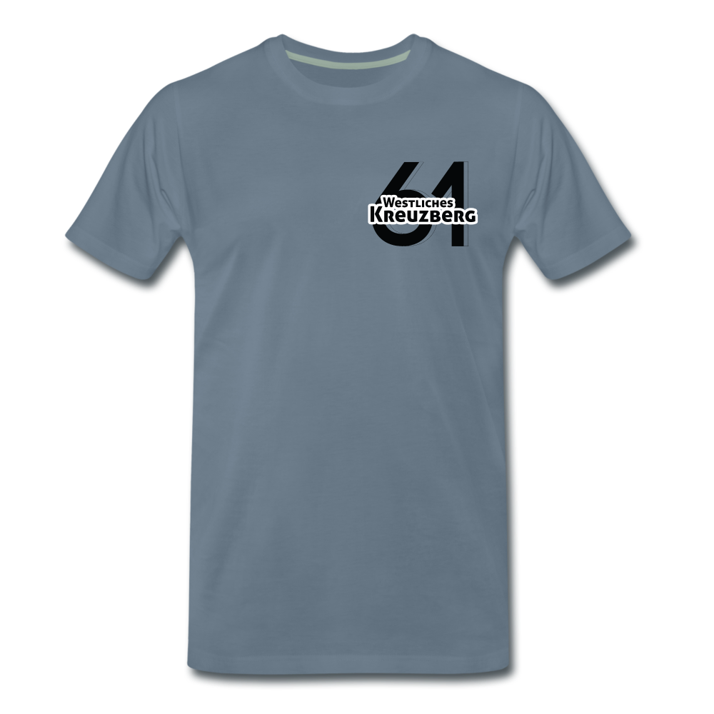 Westliches Kreuzberg  - Männer Premium T-Shirt - Blaugrau