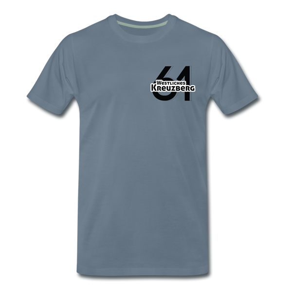 Westliches Kreuzberg  - Männer Premium T-Shirt - Blaugrau