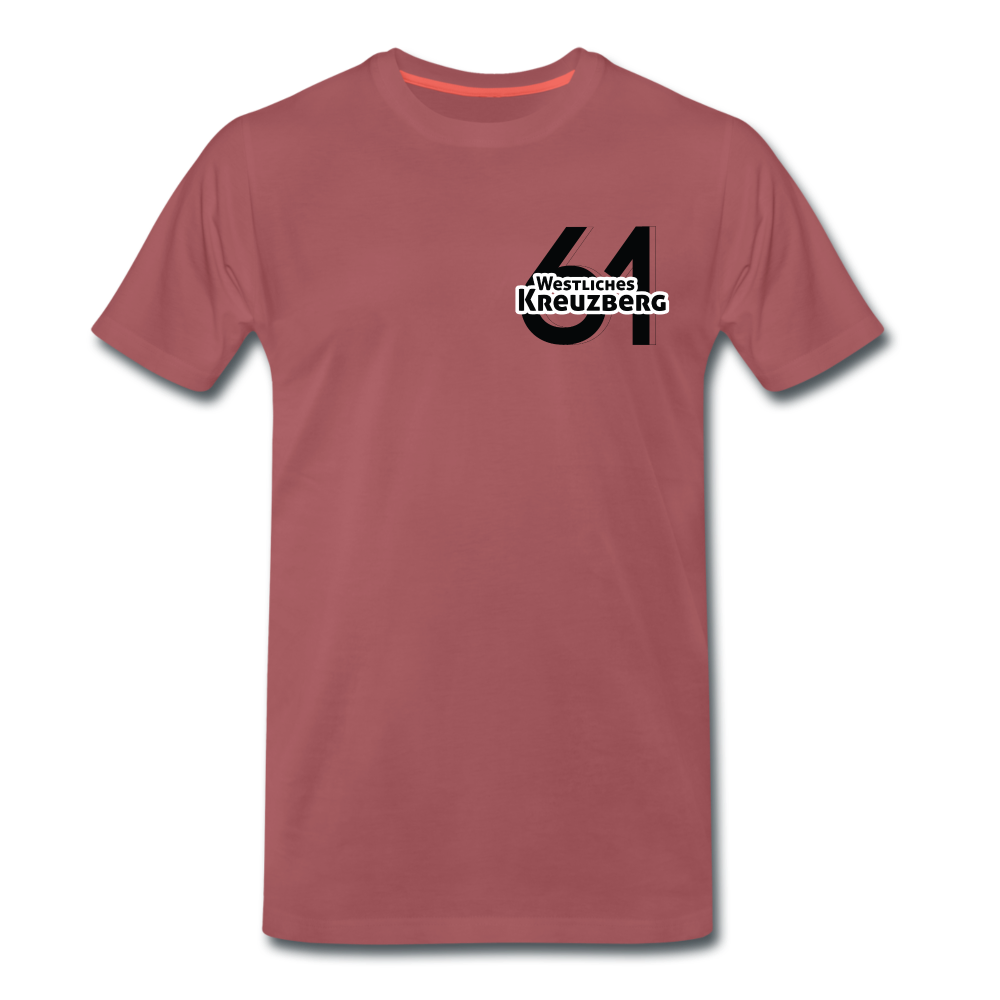 Westliches Kreuzberg  - Männer Premium T-Shirt - washed Burgundy