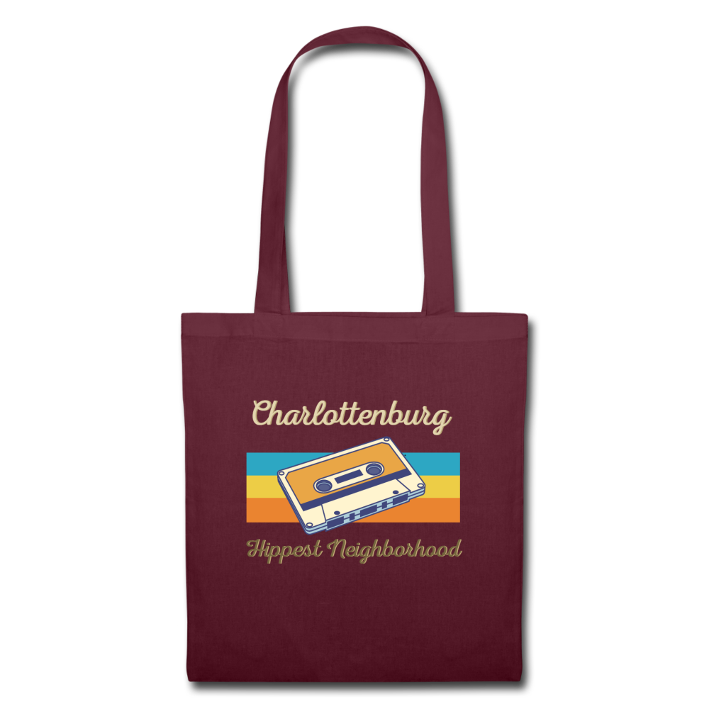 Charlottenburg Hippest Neighborhood - Stoffbeutel - Burgunderrot