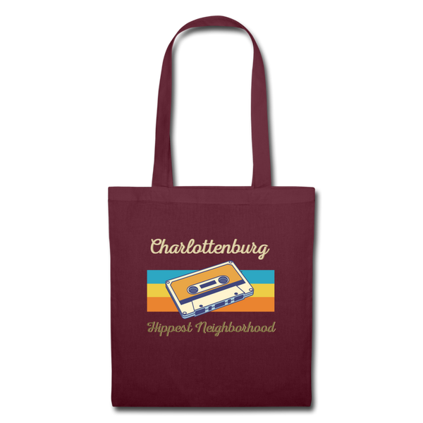 Charlottenburg Hippest Neighborhood - Stoffbeutel - Burgunderrot