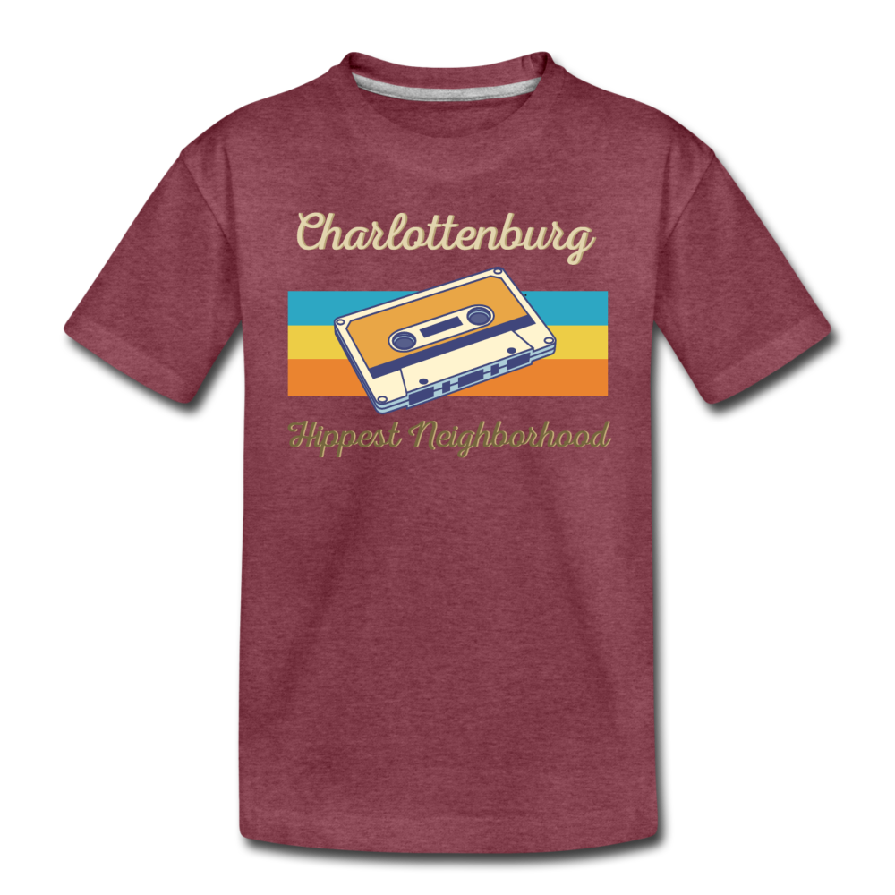 Charlottenburg Hippest Neighborhood - Teenager Premium T-Shirt - Bordeauxrot meliert