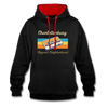 Charlottenburg Hippest Neighborhood - Kontrast Hoodie - Schwarz/Rot