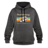 Charlottenburg Hippest Neighborhood - Kontrast Hoodie - Anthrazit/Schwarz