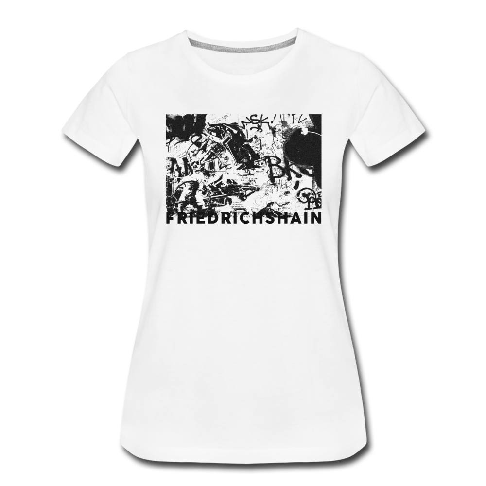 Friedrichshain Graffiti - Frauen Premium T-Shirt - Weiß