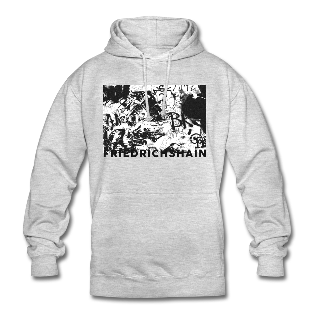 Friedrichshain Graffiti - Unisex Hoodie - Hellgrau meliert