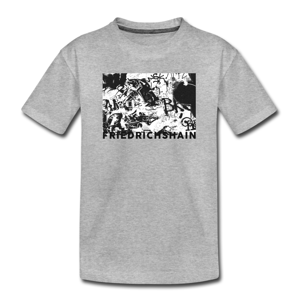 Friedrichshain Graffiti - Kinder Premium T-Shirt - Grau meliert