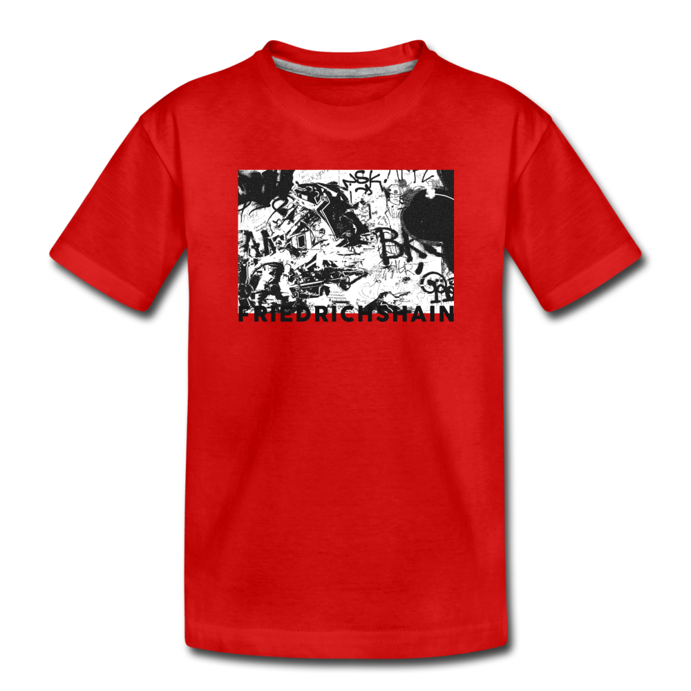 Friedrichshain Graffiti - Kinder Premium T-Shirt - Rot