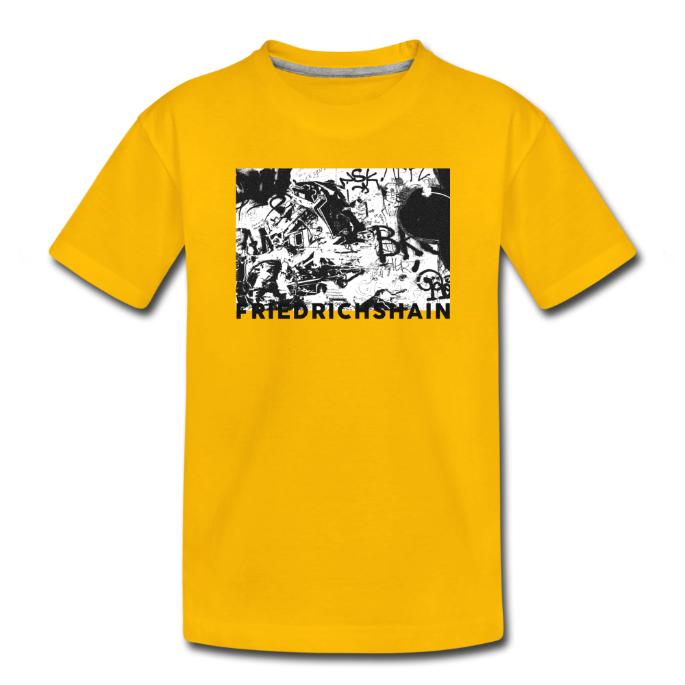 Friedrichshain Graffiti - Kinder Premium T-Shirt - Sonnengelb