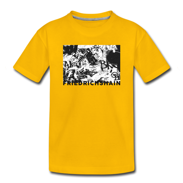 Friedrichshain Graffiti - Kinder Premium T-Shirt - Sonnengelb