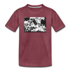 Friedrichshain Graffiti - Kinder Premium T-Shirt - Bordeauxrot meliert
