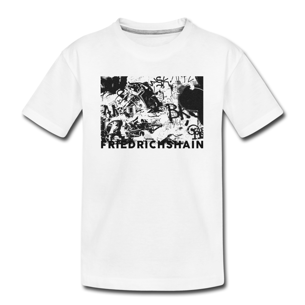 Friedrichshain Graffiti - Teenager Premium T-Shirt - Weiß