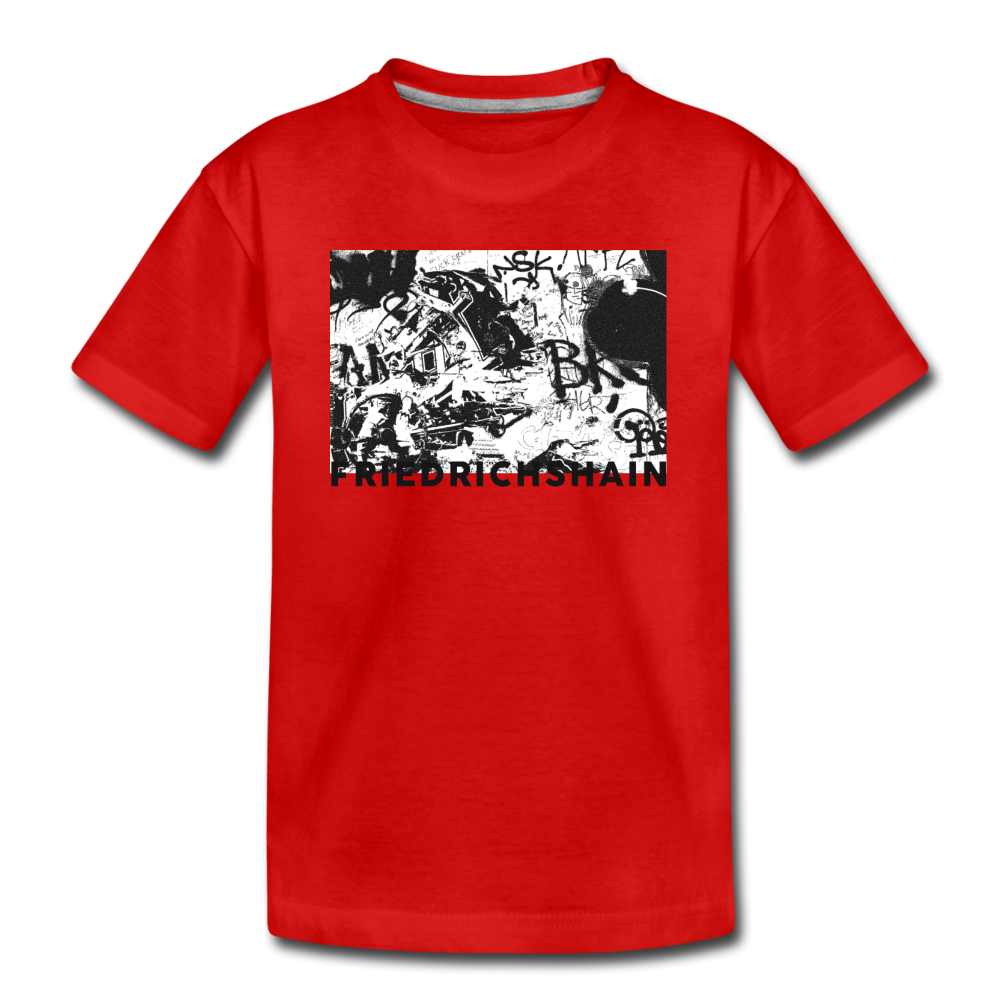 Friedrichshain Graffiti - Teenager Premium T-Shirt - Rot