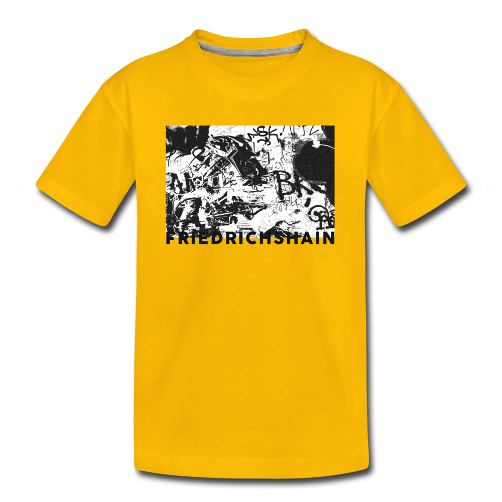 Friedrichshain Graffiti - Teenager Premium T-Shirt - Sonnengelb