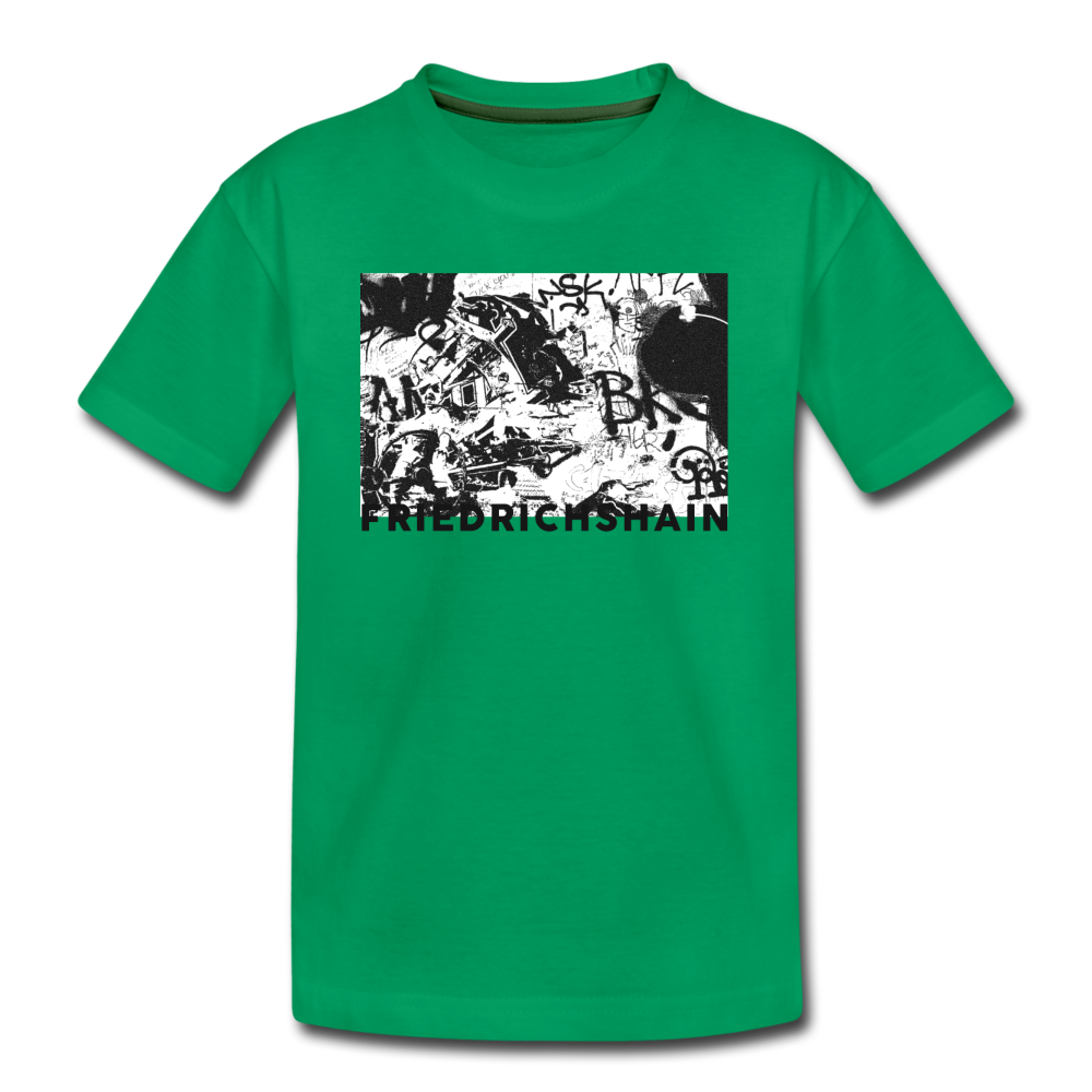 Friedrichshain Graffiti - Teenager Premium T-Shirt - Kelly Green