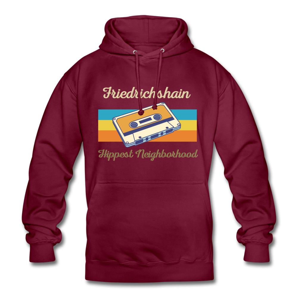 Friedrichshain Hippest Neighborhood - Unisex Hoodie - Bordeaux