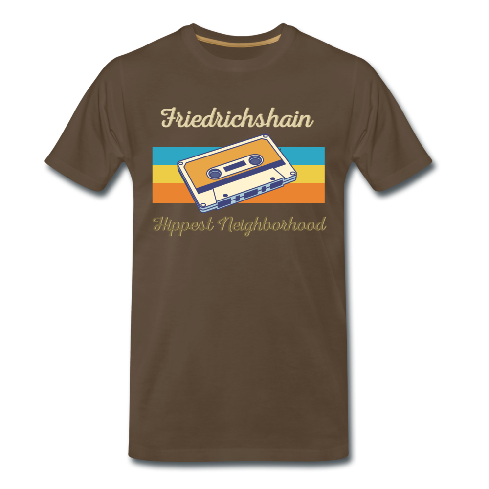 Friedrichshain Hippest Neighborhood - Männer Premium T-Shirt - Edelbraun