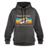 Friedrichshain Hippest Neighborhood - Kontrast Hoodie - Anthrazit/Schwarz