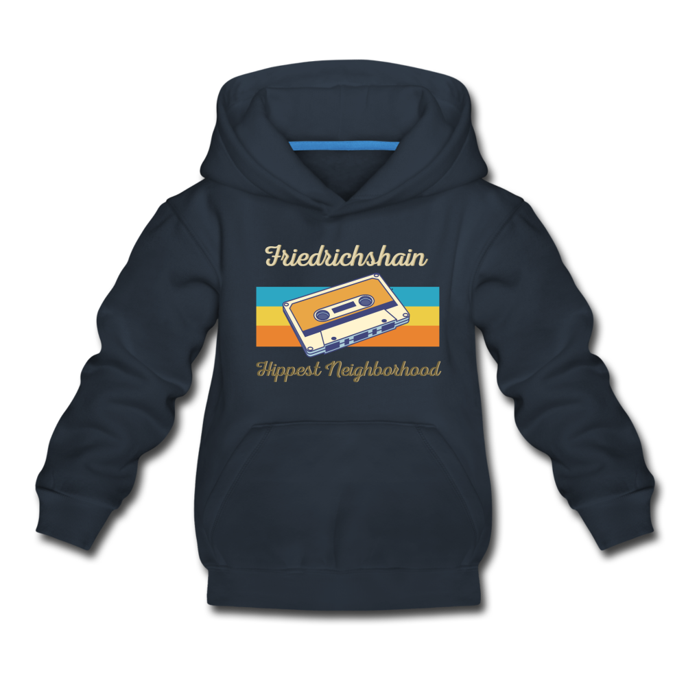 Friedrichshain Hippest Neighborhood - Kinder Premium Hoodie - Navy